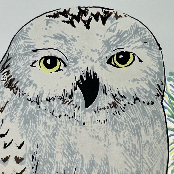 Snowy Winter Owl Pine Branch Sun Catcher - Picture 11 of 13